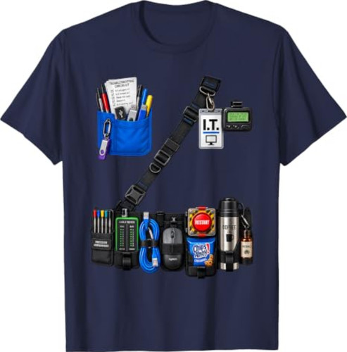 Funny technician computer - it,